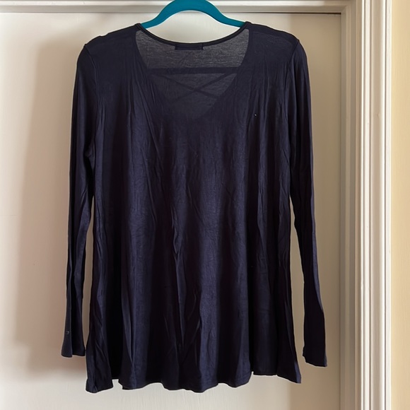 Navy Long Sleeve Top - Picture 3 of 4